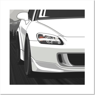 Honda S2000 AP2 Rolling - Championship White Posters and Art